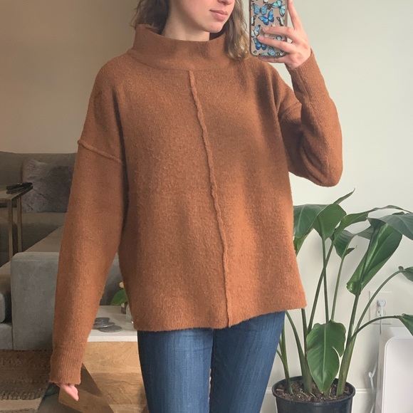 Universal Thread Sweaters - Universal Thread Women's Cowl Neck Sweater - Brown